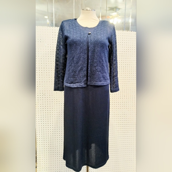 Lane Bryant Navy Blue Dress Set - Picture 2 of 11